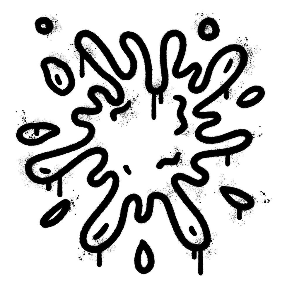 Spray Painted Graffiti Water splash icon Sprayed isolated with a white background. vector