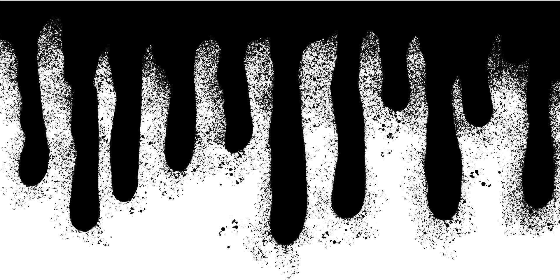 graffiti Spray painted lines Black ink splatters isolated on white background. vector