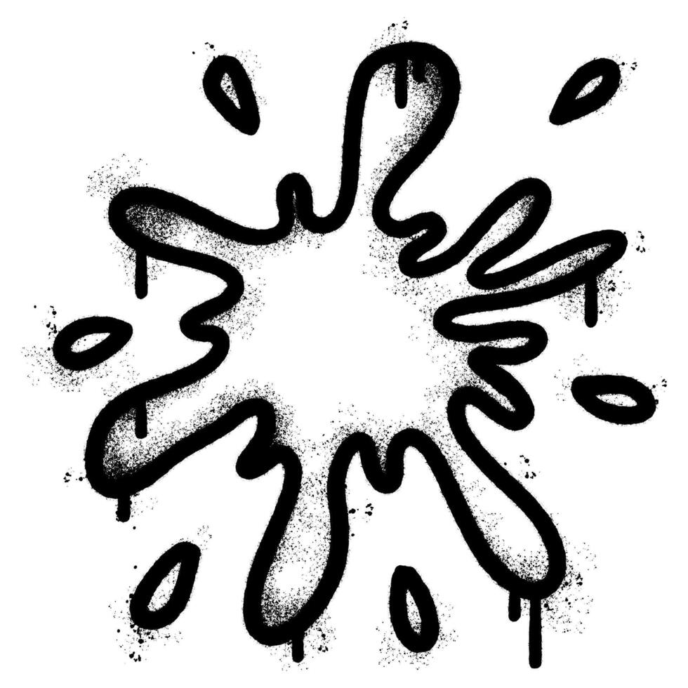 Spray Painted Graffiti Water splash icon Sprayed isolated with a white background. vector