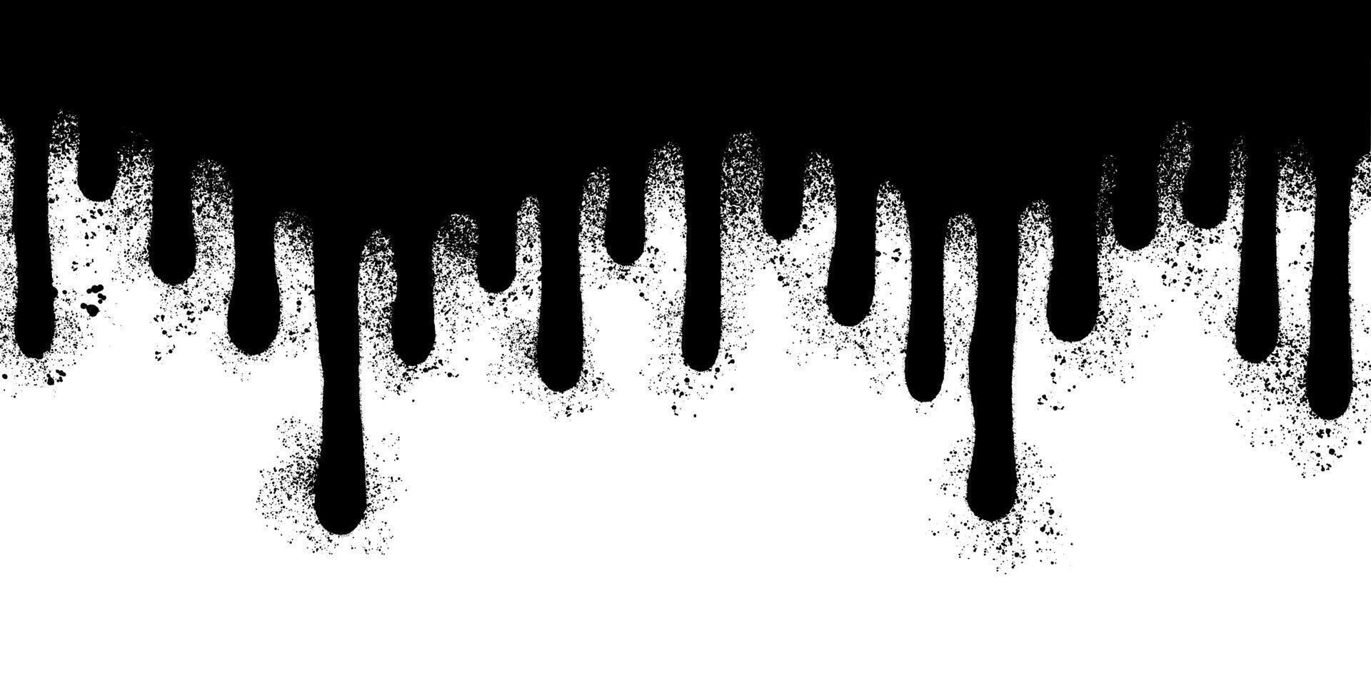 graffiti Spray painted lines Black ink splatters isolated on white background. vector