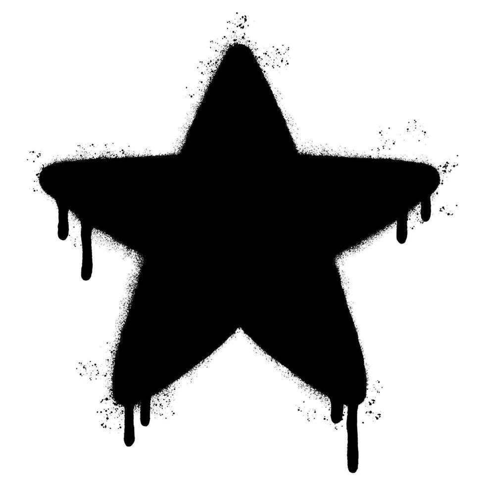 Spray Painted Graffiti star icon isolated on white background. vector