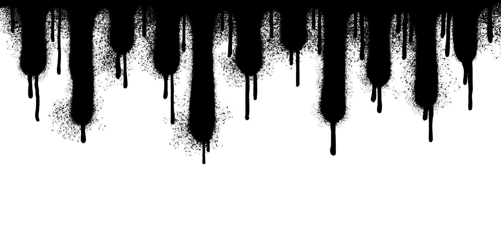 graffiti Spray painted lines Black ink splatters isolated on white background. vector
