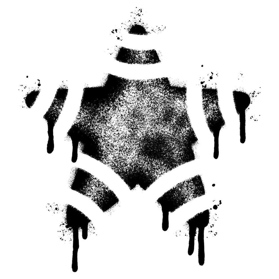 Spray Painted Graffiti star icon isolated on white background. vector