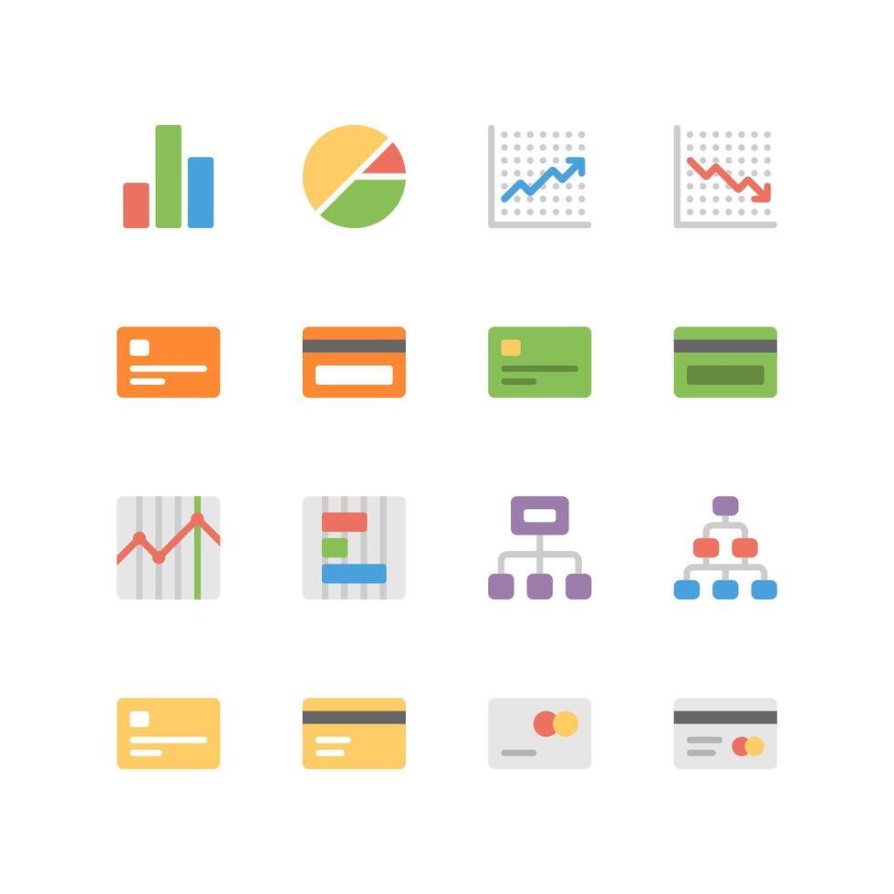 Corporate Governance Flat Icon Set vector