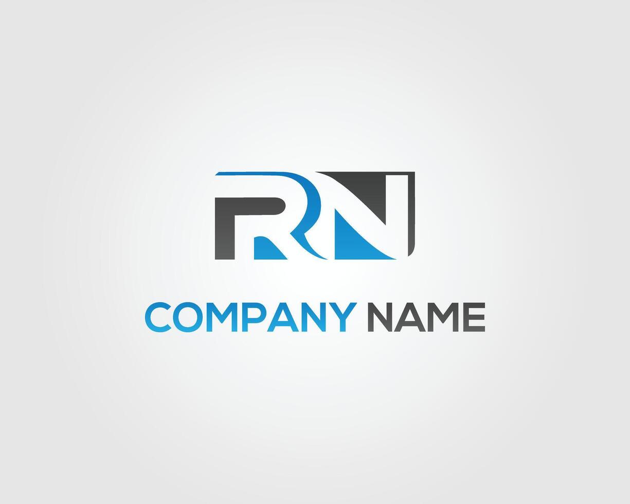 RN Initials letter logo icon design concept template. vector