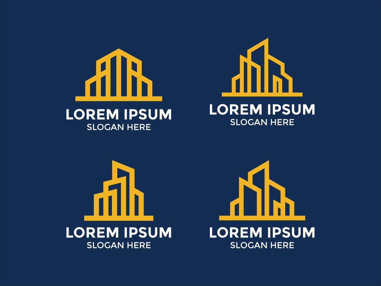 Set of Building Real Estate and Construction logo vector