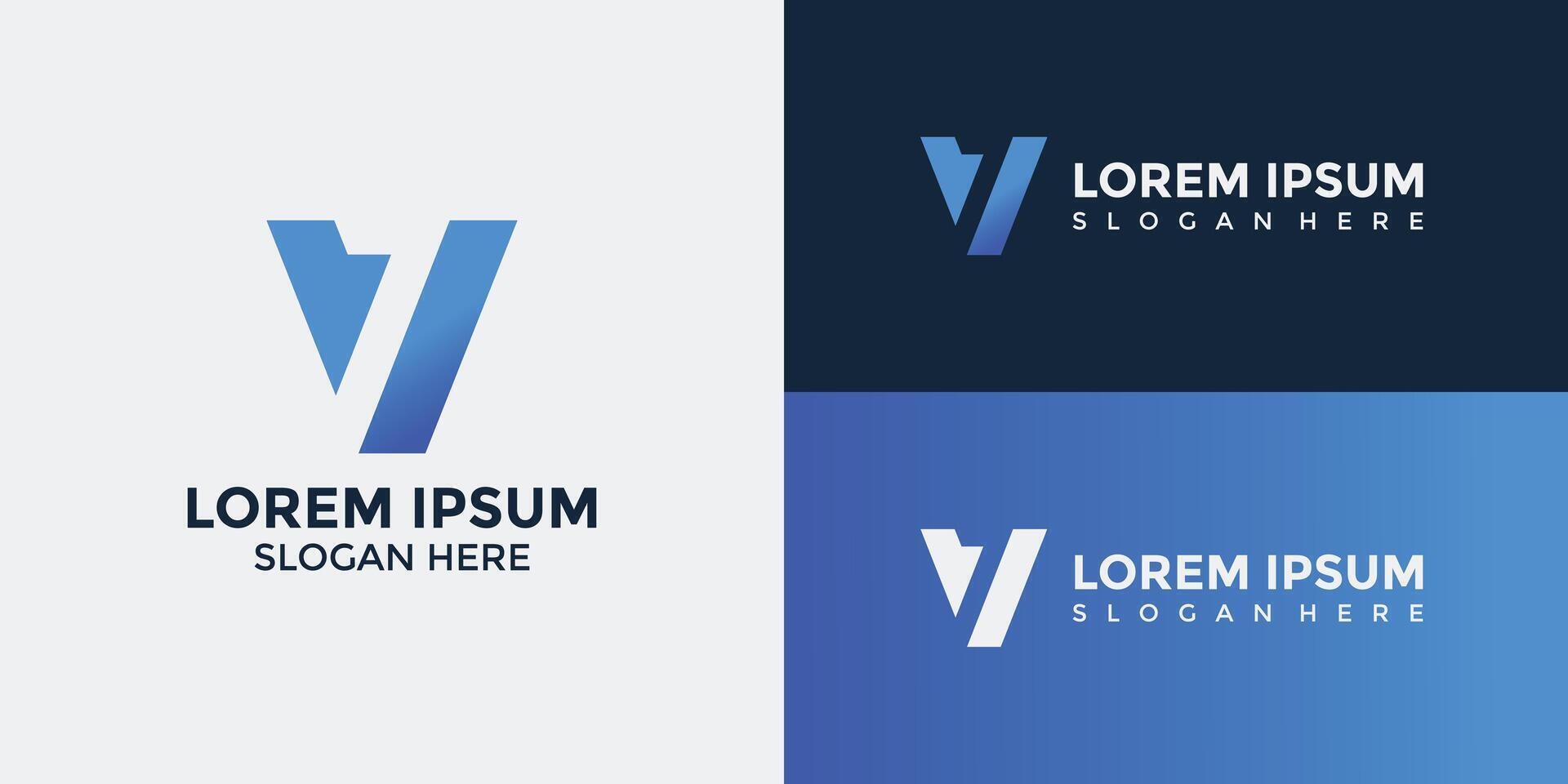 V Logo Design Template Graphic Branding vector
