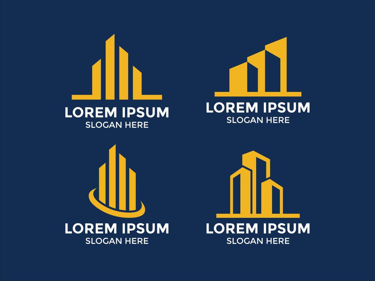 Set of Building Real Estate and Construction logo vector