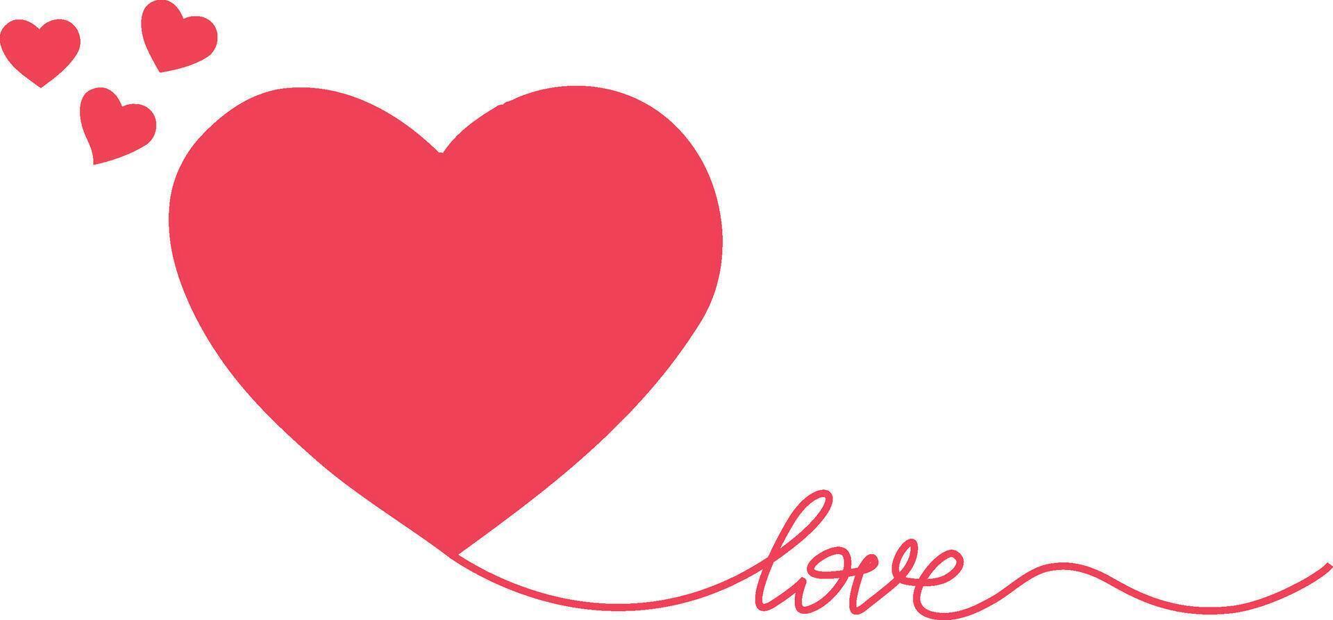 Continuous one line art Hearts of love concept on white illustration vector