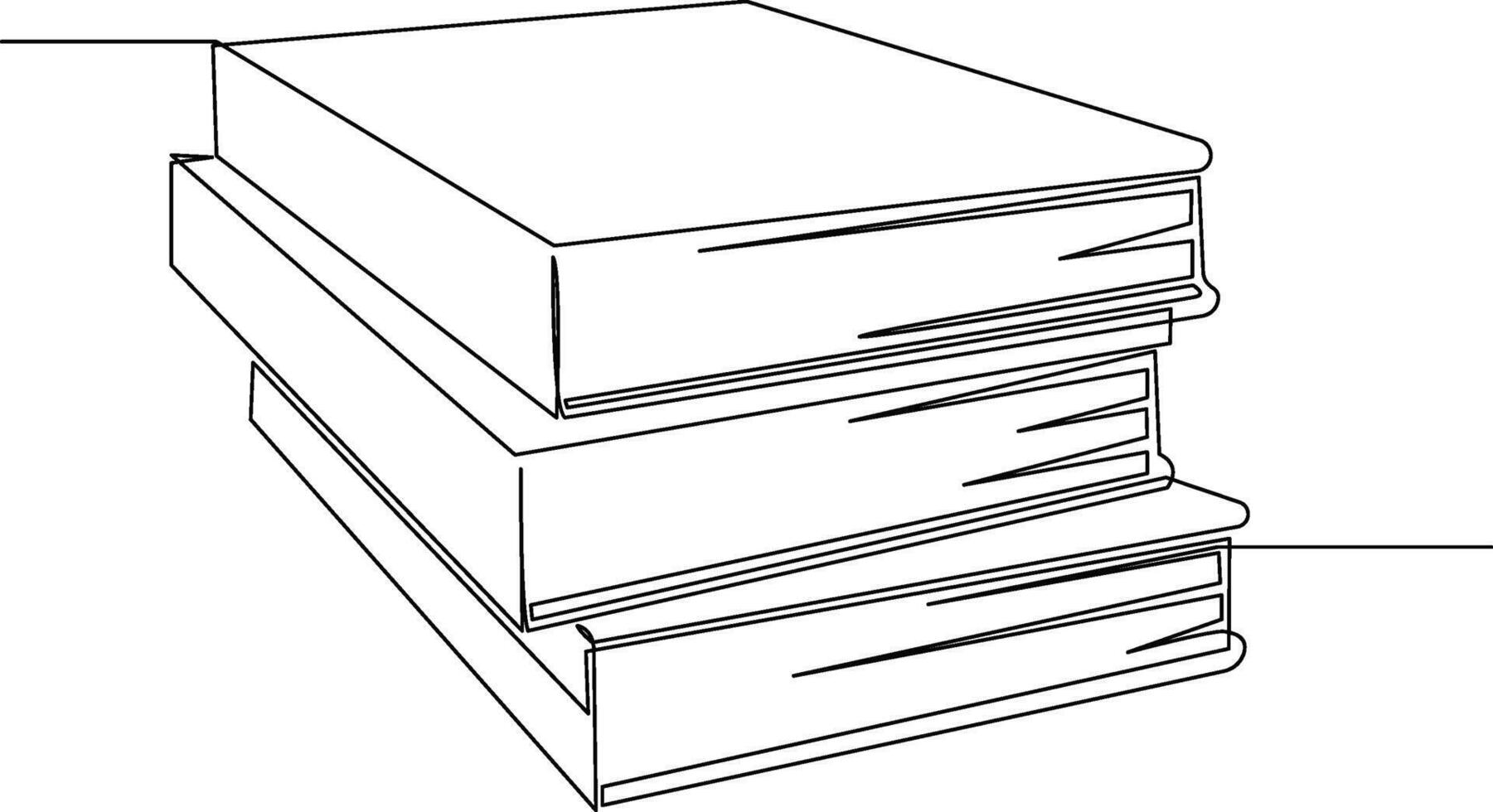Book continuous one line drawing minimalist vector