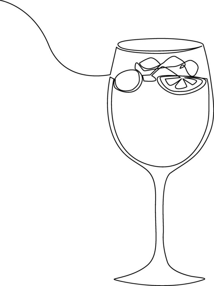 Continuous one line drawing isolated on white background vector