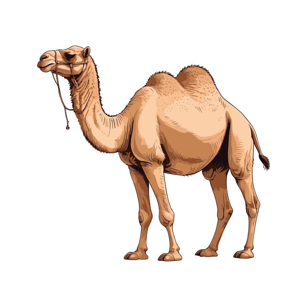Camel Hand Drawn Illustration vector