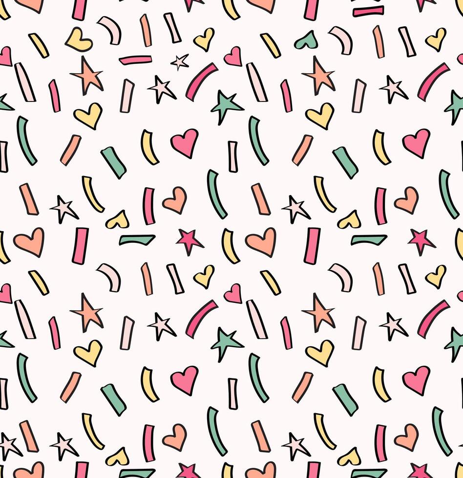 kids doughnut sprinkles pattern. cute kids party sprinkles seamless pattern. vector