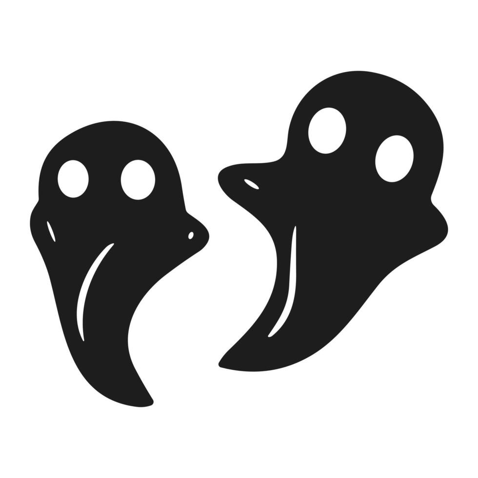 A Halloween ghost silhouette vector