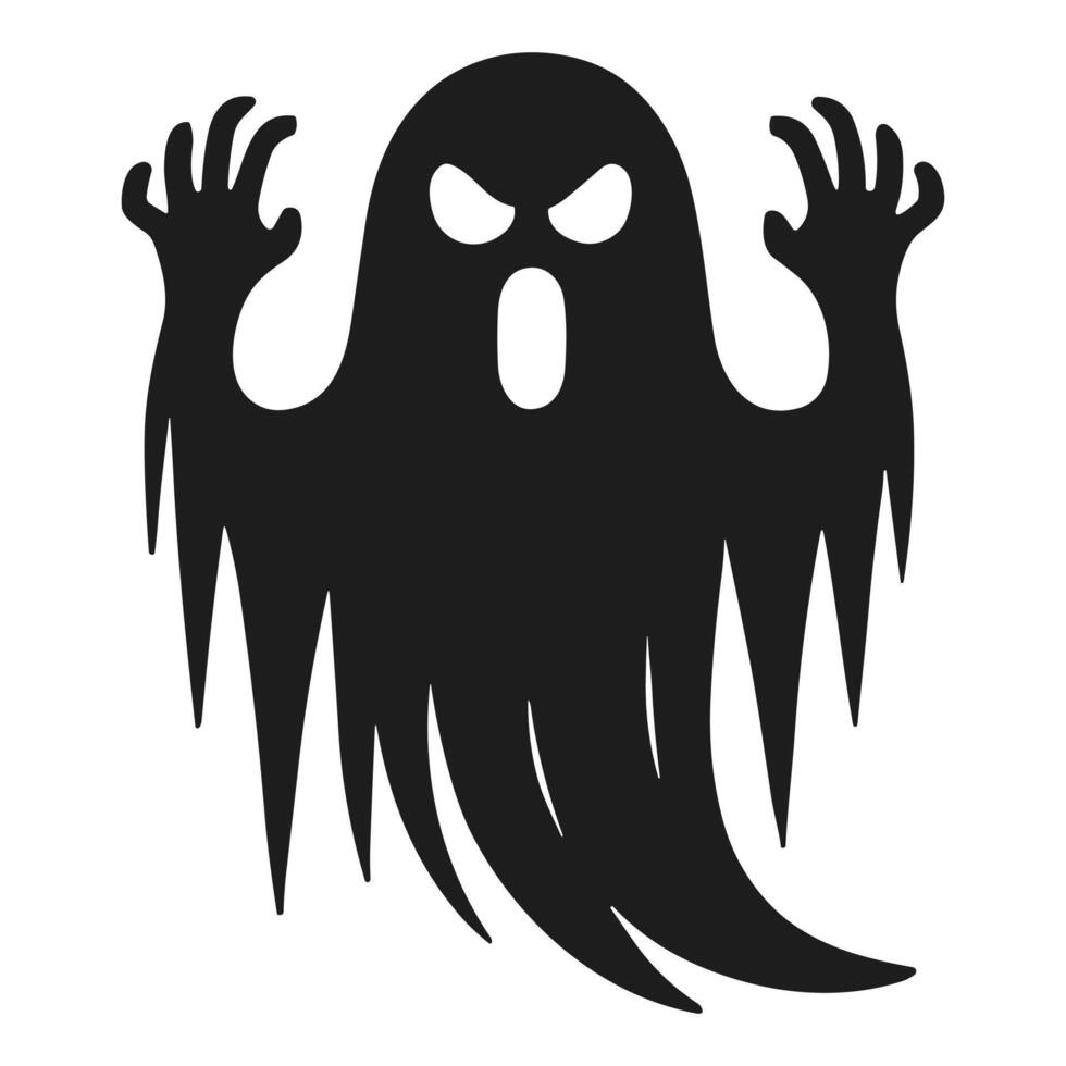 A Halloween ghost silhouette vector
