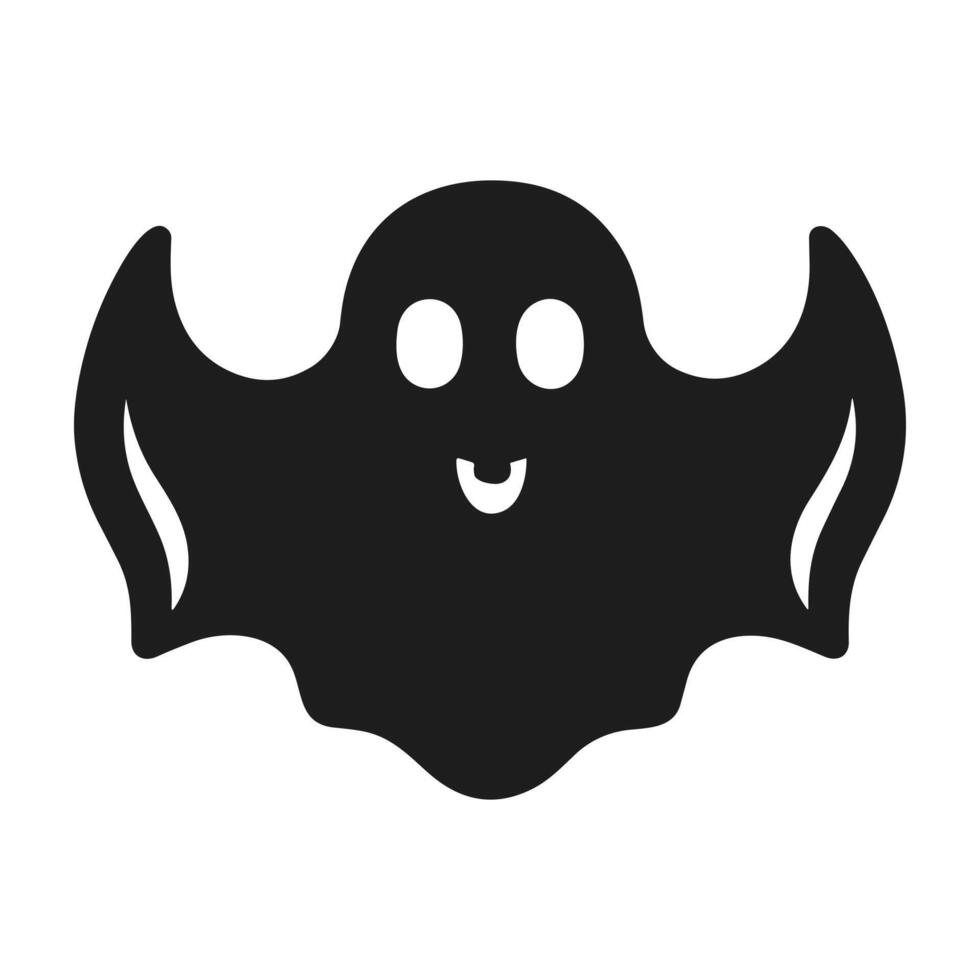 A Halloween ghost silhouette vector