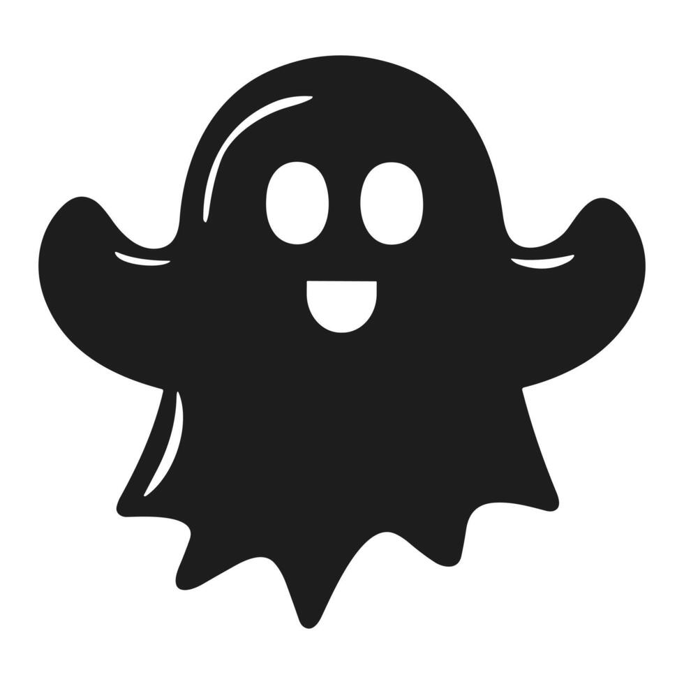 A Halloween ghost silhouette vector