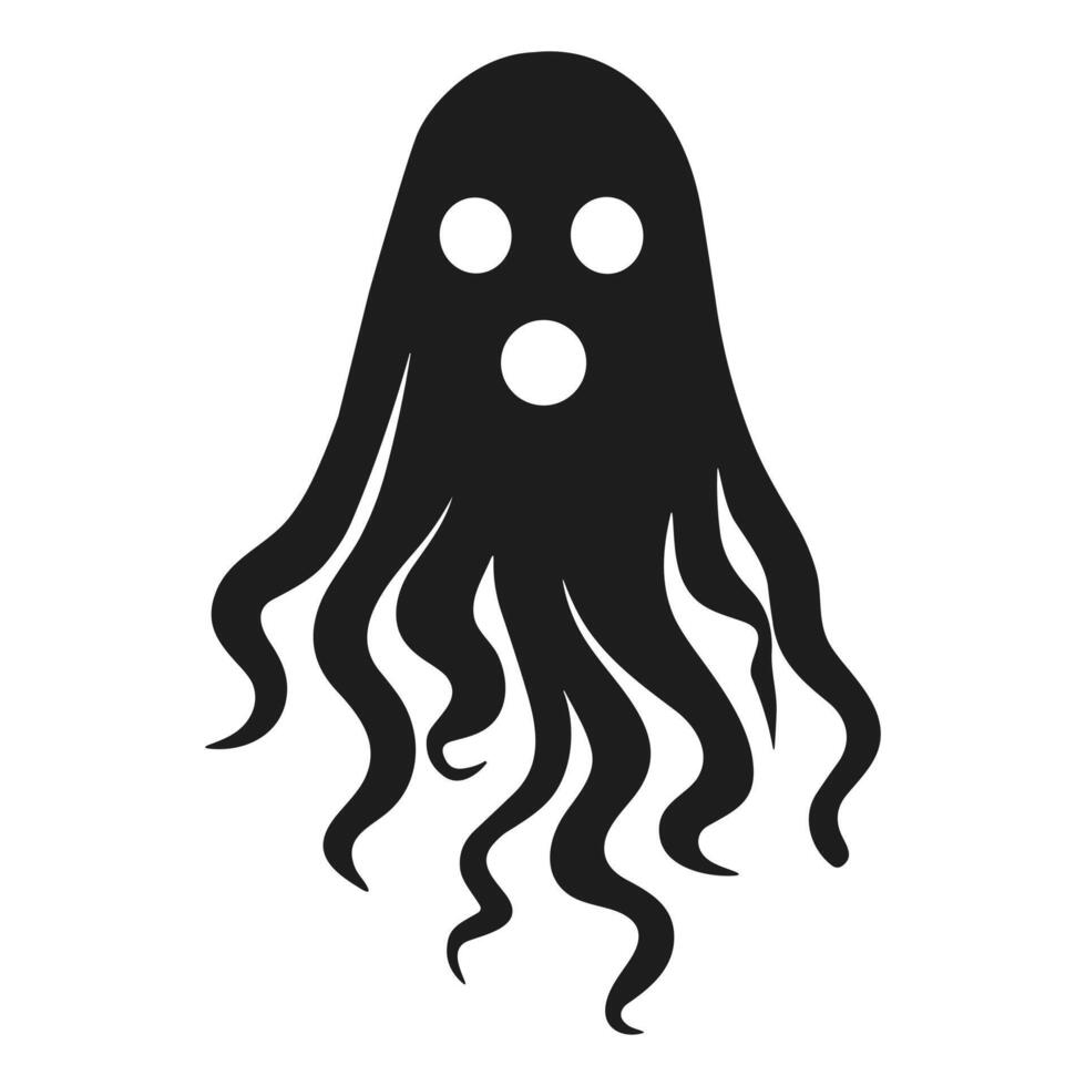 A Halloween ghost silhouette vector