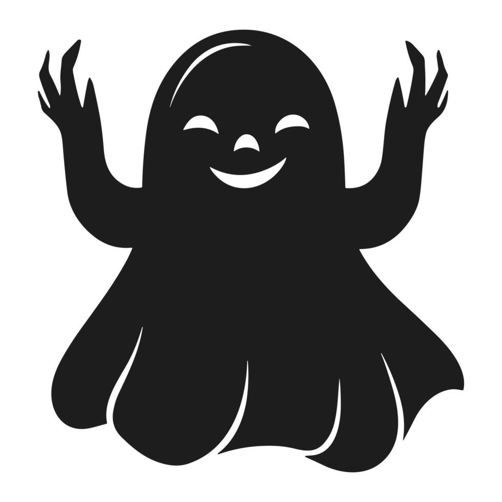 A Halloween ghost silhouette vector