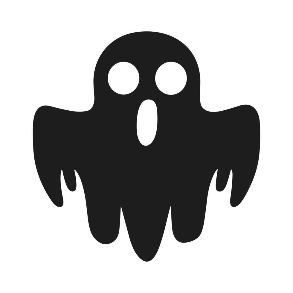 A Halloween ghost silhouette vector