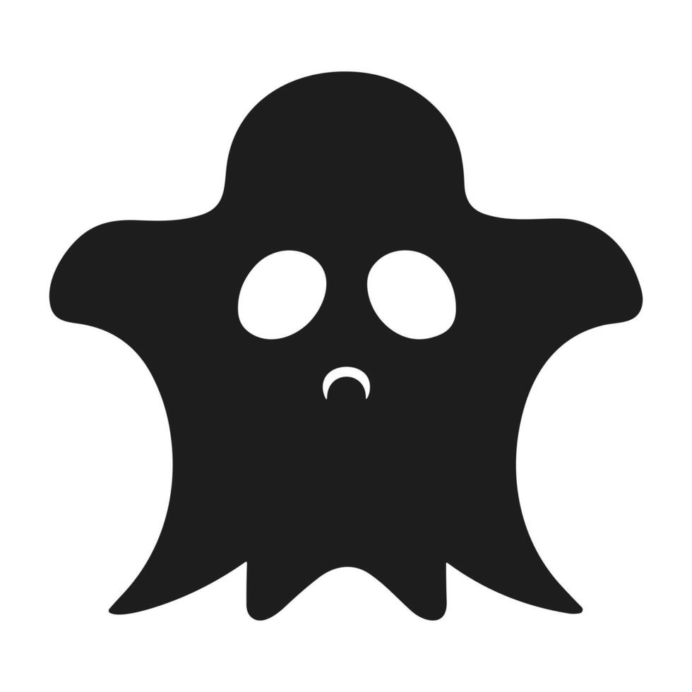 A Halloween ghost silhouette vector