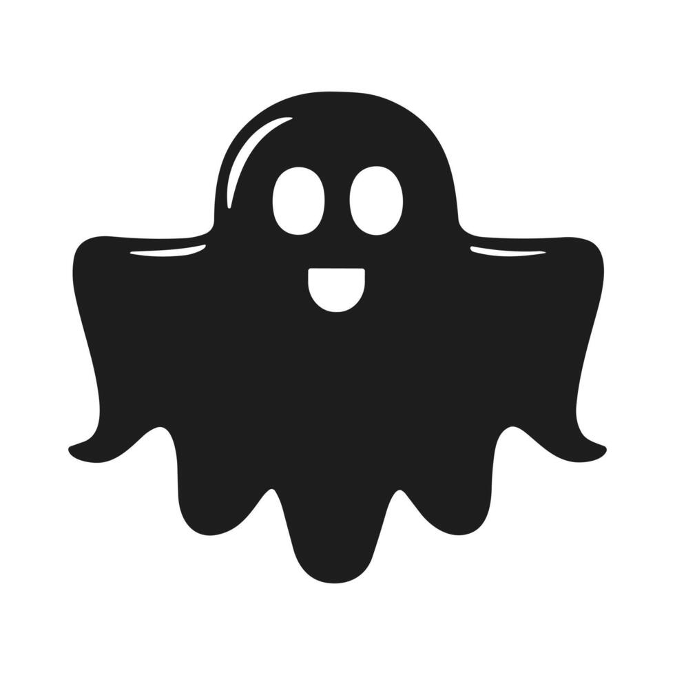 A Halloween ghost silhouette vector