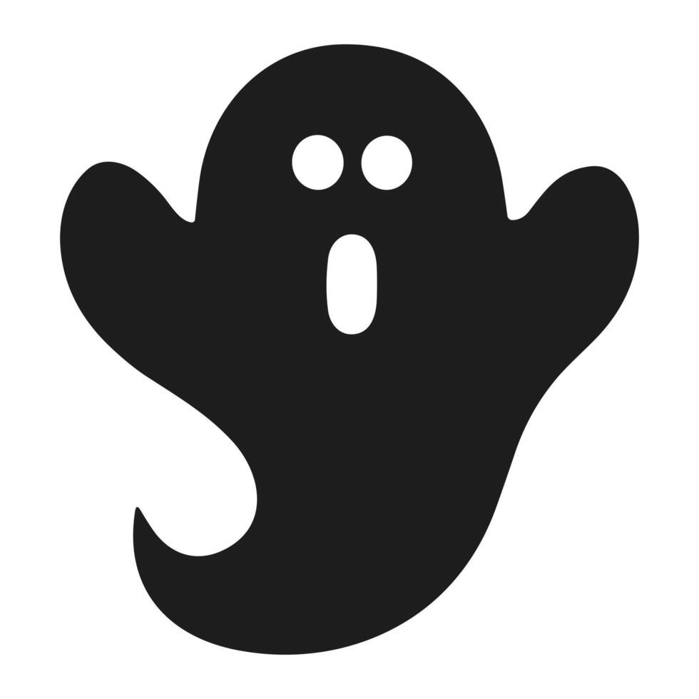 A Halloween ghost silhouette vector