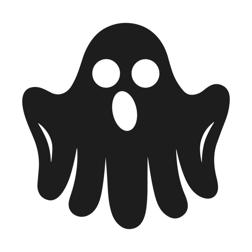 A Halloween ghost silhouette vector