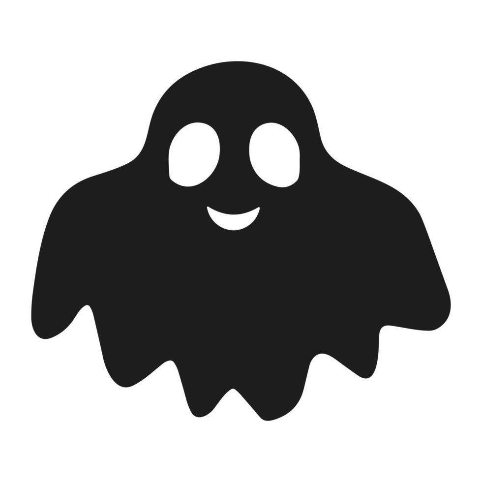 A Halloween ghost silhouette vector