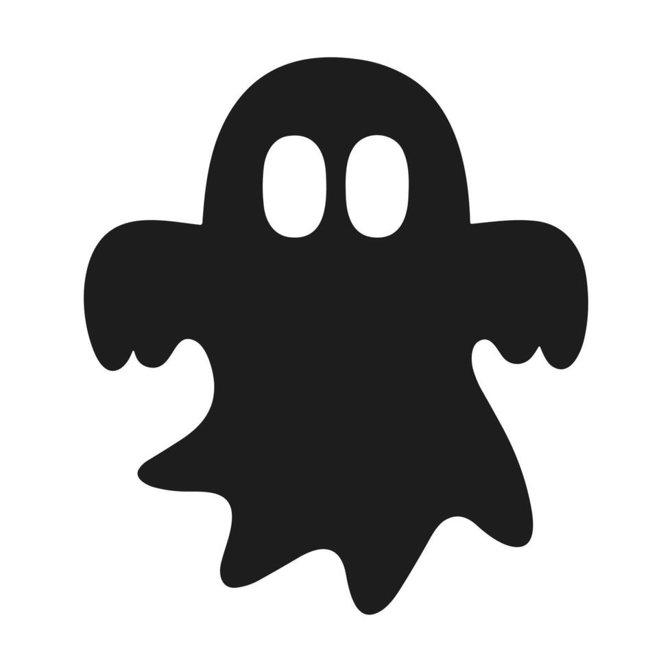 A Halloween ghost silhouette vector