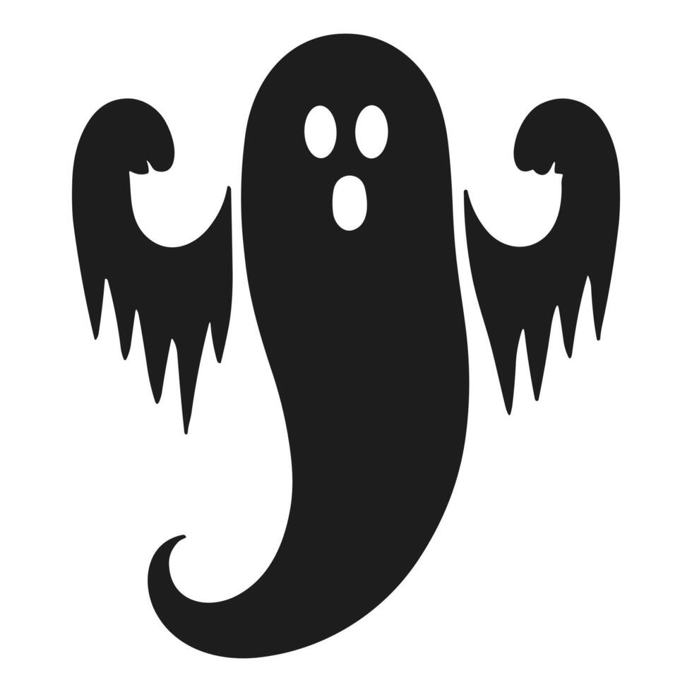 A Halloween ghost silhouette vector