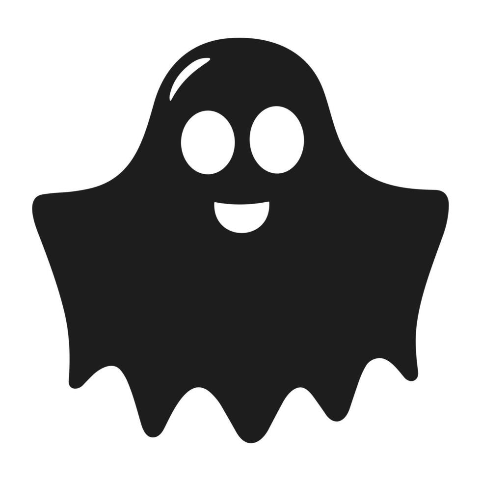A Halloween ghost silhouette vector