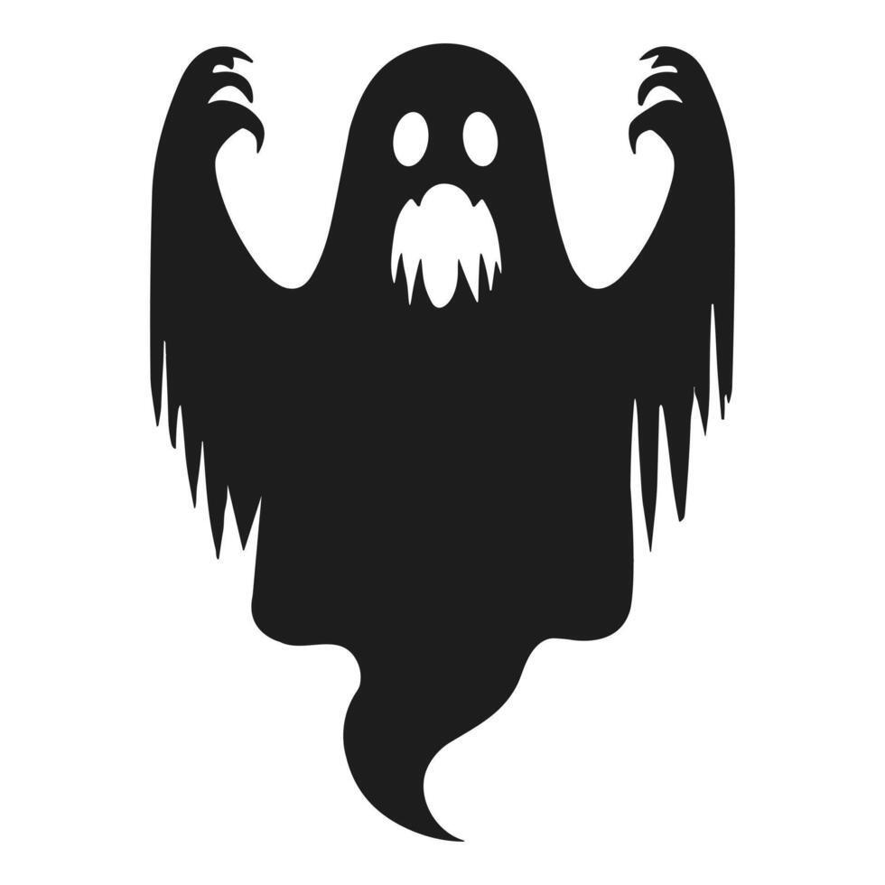 A Halloween ghost silhouette vector