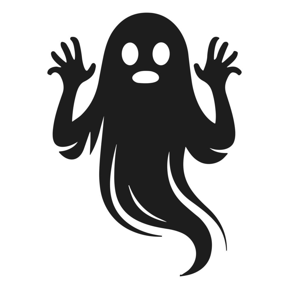 A Halloween ghost silhouette vector
