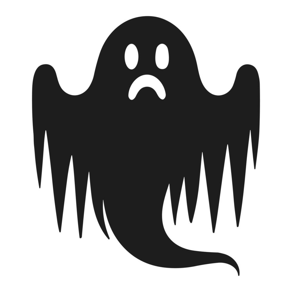 A Halloween ghost silhouette vector