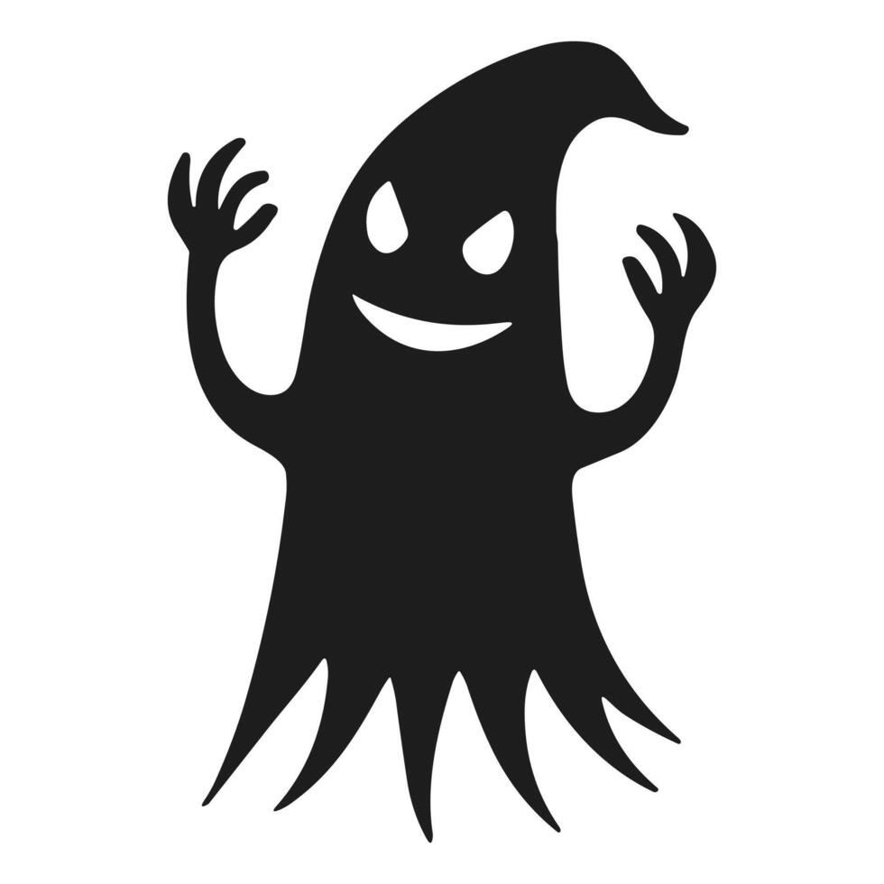 A Halloween ghost silhouette vector