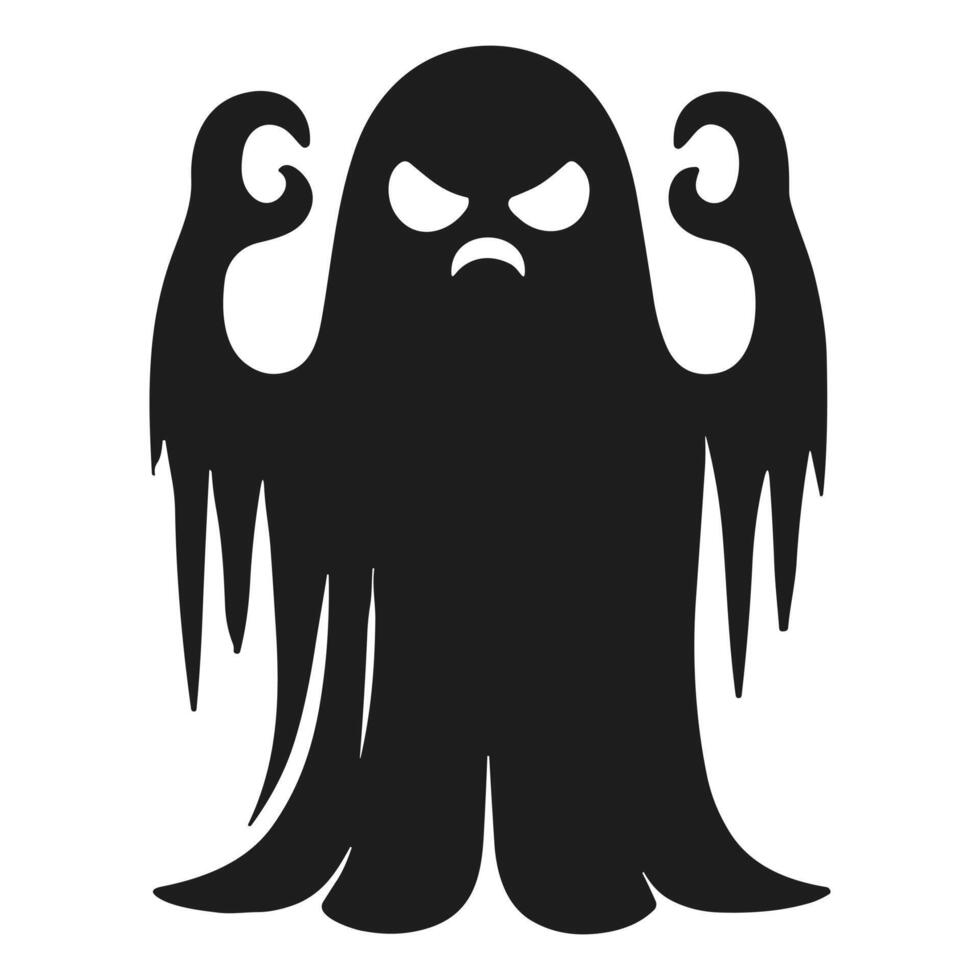 A Halloween ghost silhouette vector