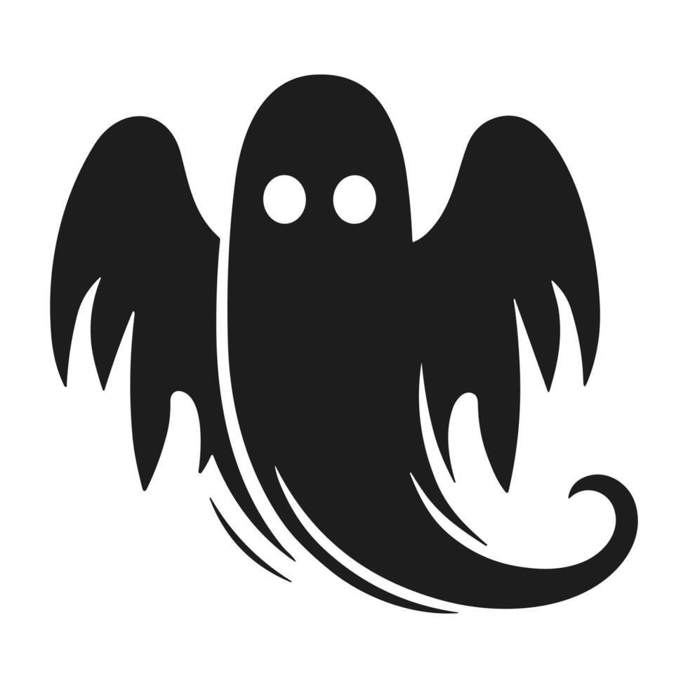 A Halloween ghost silhouette vector