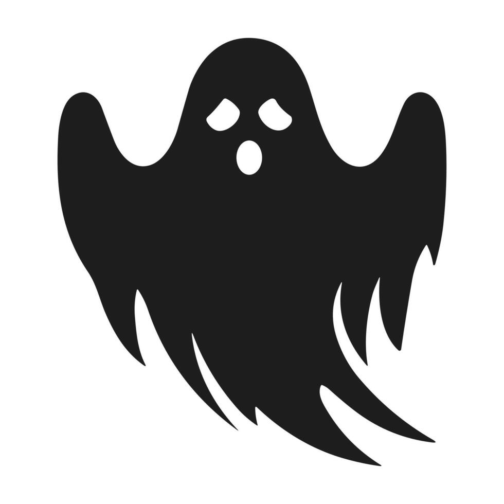 A Halloween ghost silhouette vector