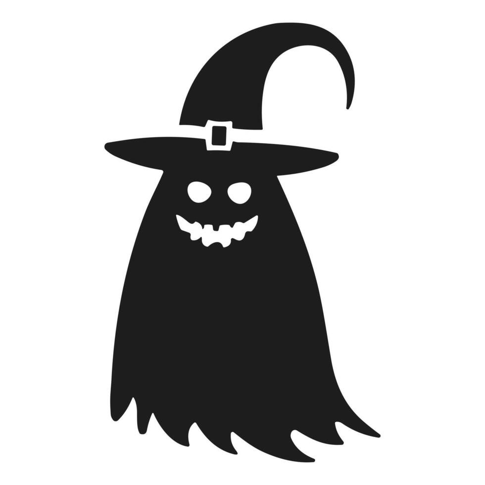 A Halloween ghost silhouette vector