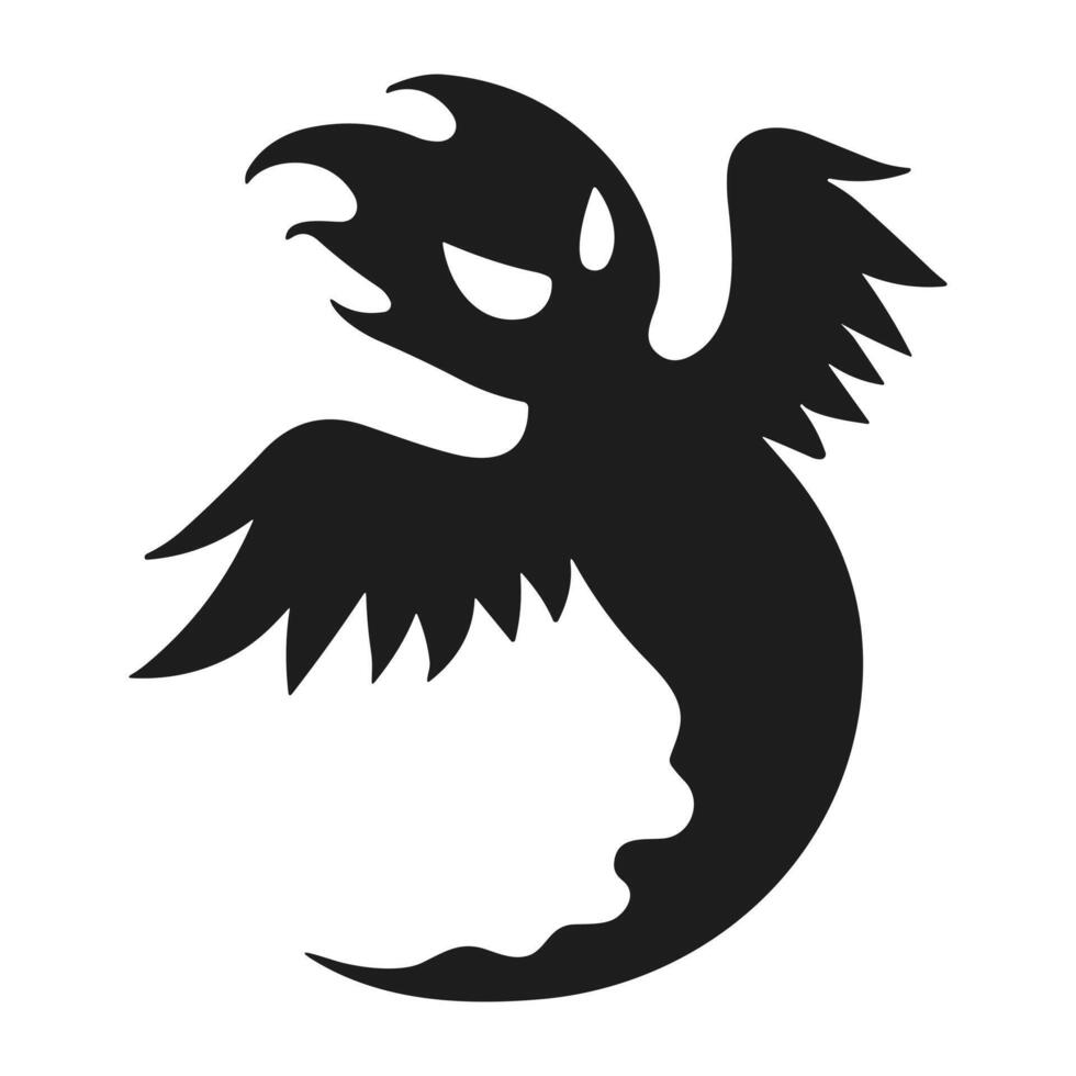 A Halloween ghost silhouette vector