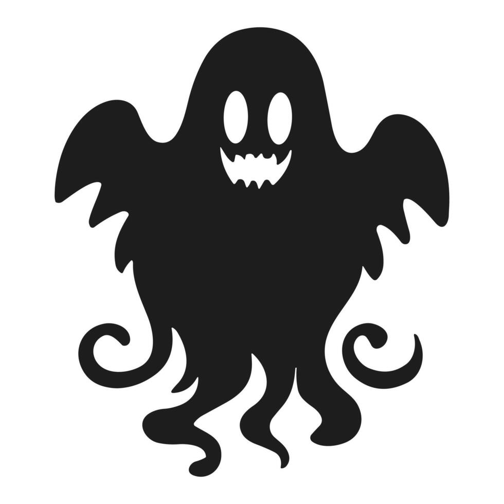 A Halloween ghost silhouette vector