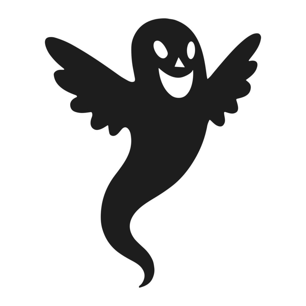 A Halloween ghost silhouette vector