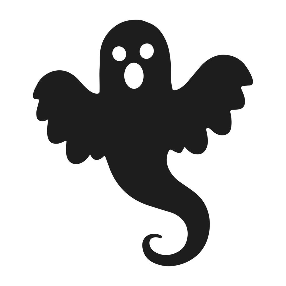 A Halloween ghost silhouette vector