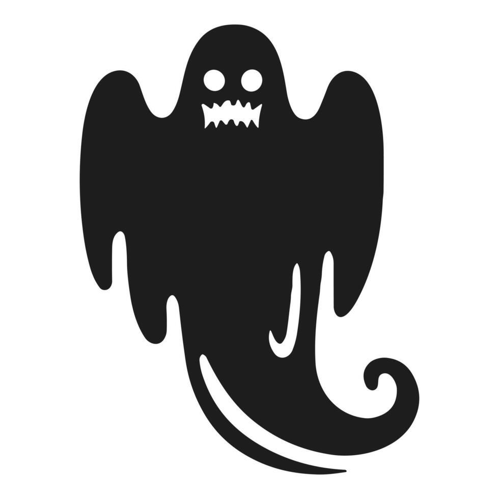 A Halloween ghost silhouette vector