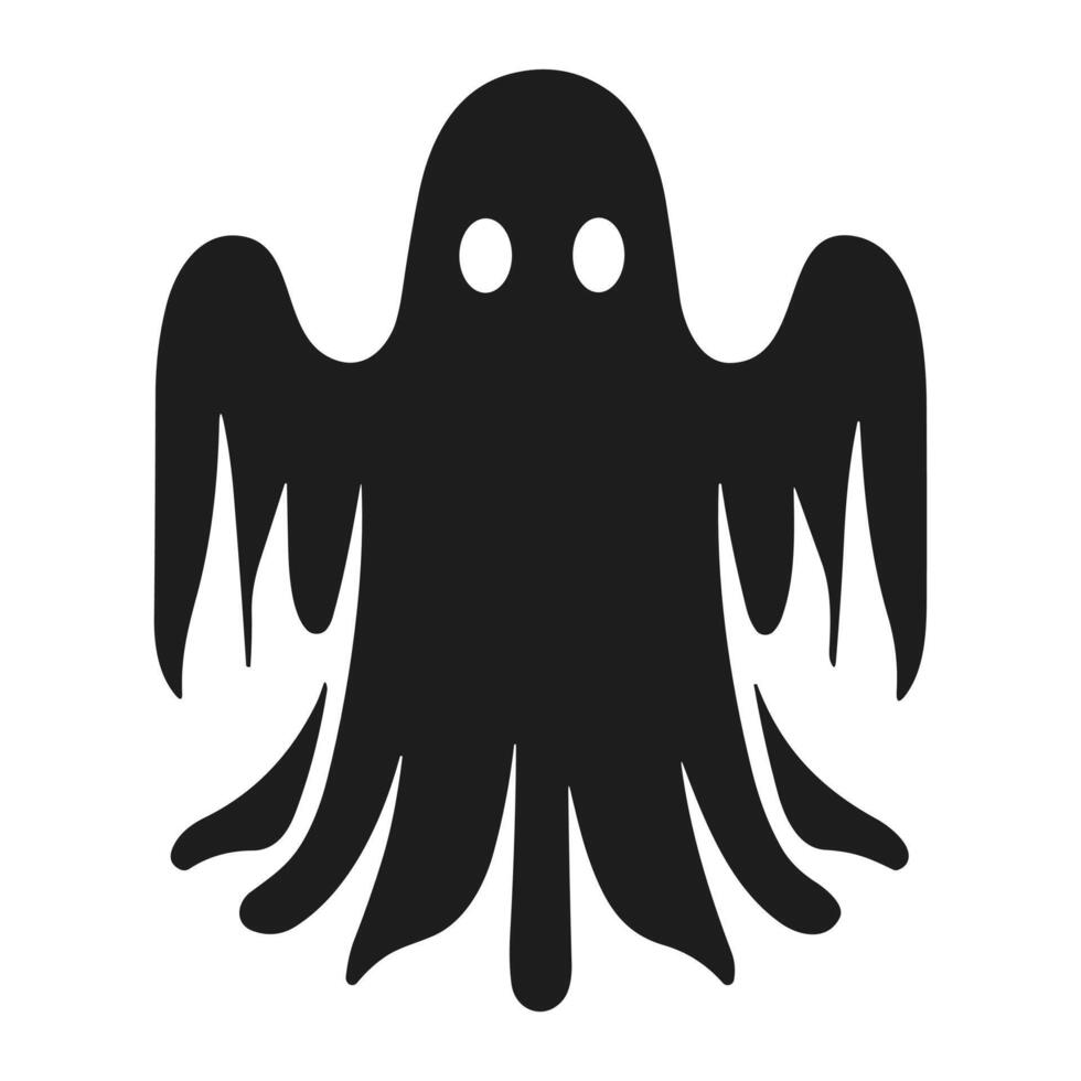 A Halloween ghost silhouette vector