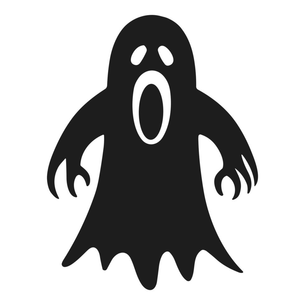 A Halloween ghost silhouette vector