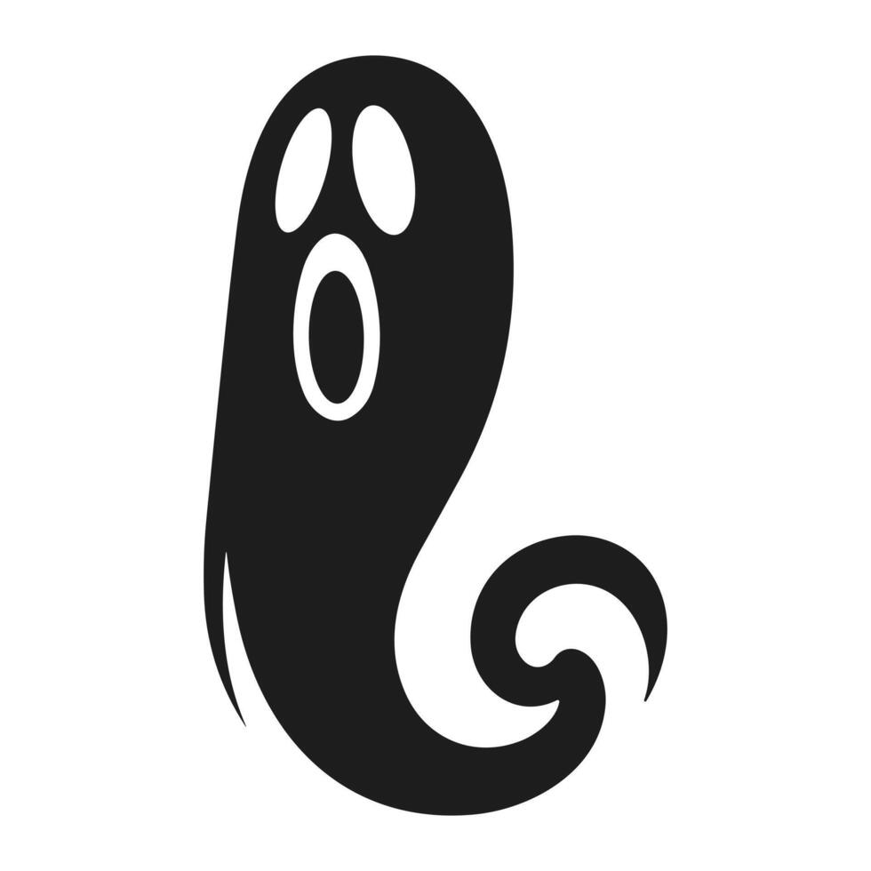 A Halloween ghost silhouette vector
