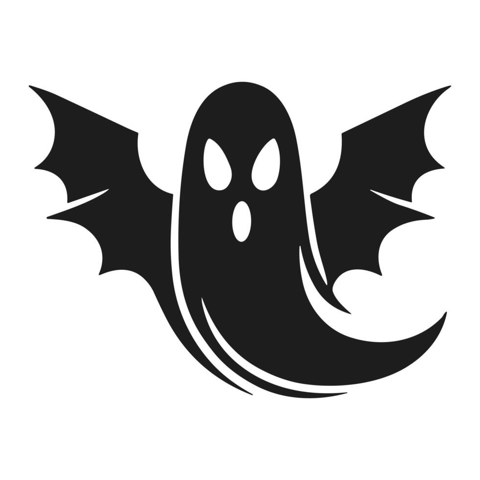 A Halloween ghost silhouette vector