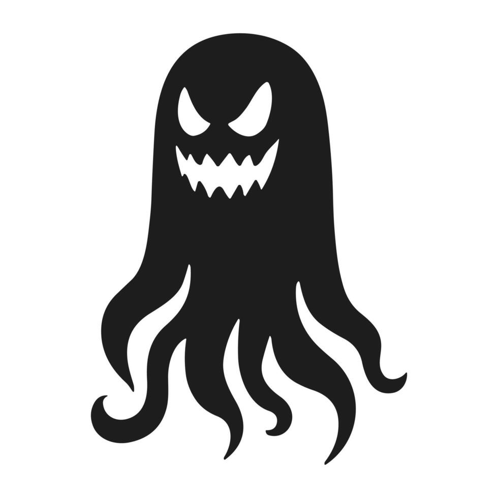A Halloween ghost silhouette vector